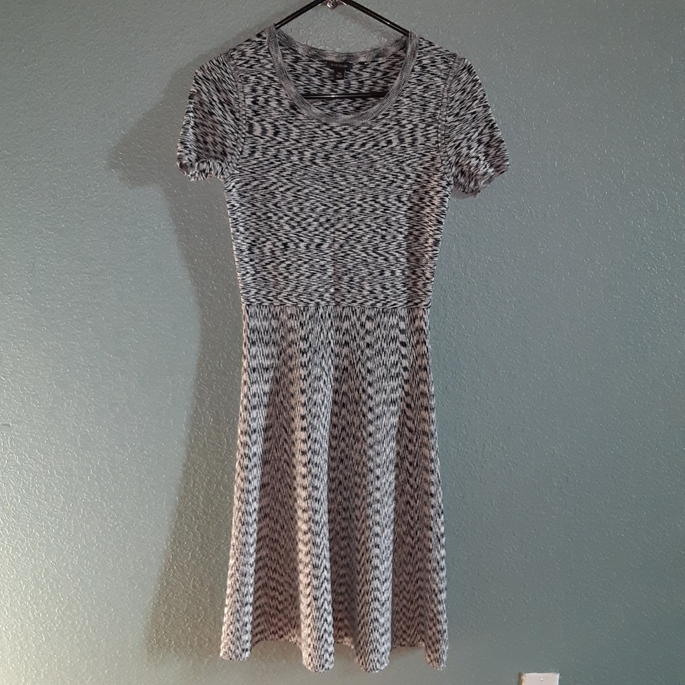 Ann taylor dress xs black gray buisness winter